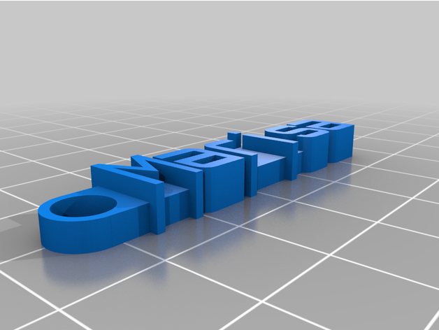 customized message keychain 3D print model - Mito3D