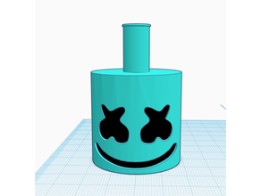 marshmello dj mascarar shisha boca Marshmellodj cabeça bocal 3d print model - Mito3D