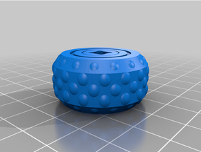 printablok knobby hub wheel knob print place 3d print model - Mito3D