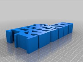 özelleştirilmiş değişken kelime heykel 3d print model - Mito3D