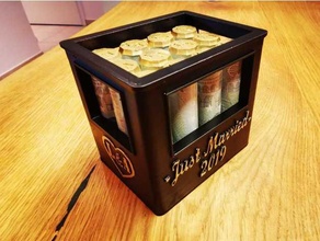 beer crate - monetary gift birthday wedding 3d print model - Mito3D