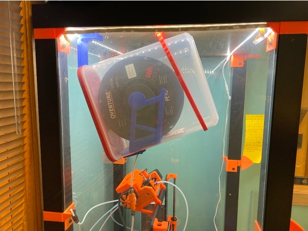 gravità riavvolgitore drybox auto automatico scatola tazza asciutto allegato filamento frybox sospeso mancanza riavvolgere rubbermaid bobina Conservazione 3D print model - Mito3D