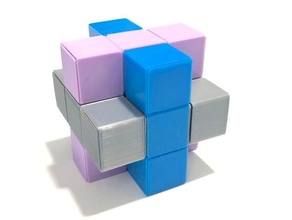 verdreifachen Kreuz ho Verriegelung Puzzle 3d 3d print model - Mito3D