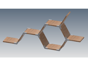 hexagonal shelf articolazioni arredamento decorazione mobilia esagonale moderno mensola 3d print model - Mito3D