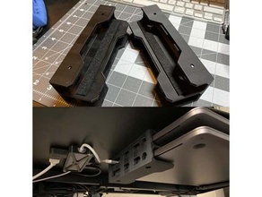 Dual Laptop under desk montieren fühlte Schieberegler underdesk 3d print model - Mito3D