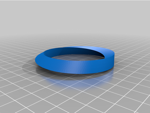 Mobius Ring 1 seitig Riss Dreieck Schleife 3d print model - Mito3D