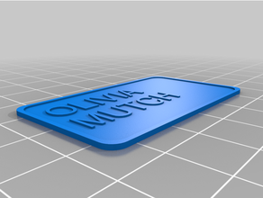 personalizado simples customizar etiqueta 3d print model - Mito3D