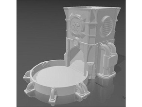 necromunda dice tower 40k underhive terrain wargame warhammer 3d print model - Mito3D