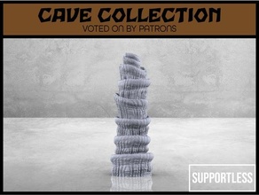 tiered stalagmite - tabletop scatter terrain cave collection dnd dungeons dragons fantasy game gaming mini miniature rpg 3d print model - Mito3D