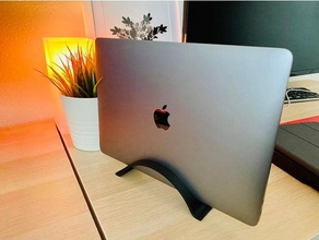 macbook vertical stand apple accessories mount laptop 3d print model - Mito3D