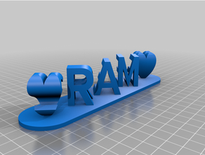 RAM personalizado 3d print model - Mito3D