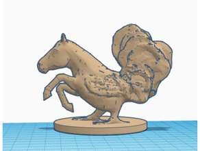 hippalectryon blessmyscalesnfeathrs poulet rayure coq griffonnage doo poule hippopotame hippocampe cheval queue plumes 3d print model - Mito3D