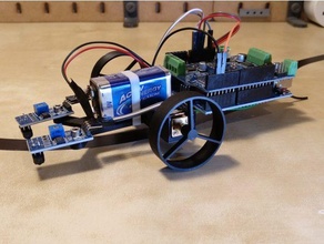 nanofriedrich experimental robô Educação educacional brinquedo linetracker roboter Andarilho Ciência 3d print model - Mito3D