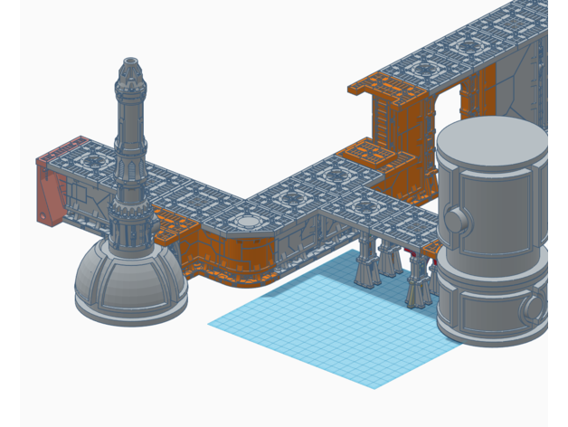 sm mur lien 2 Ajouter tuer l'équipe nécromonde secteur limite mécanicien table terrain jeux guerre wargaming marteau warhammer40k 40000 3D print model - Mito3D