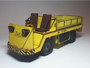 electric truck -2054 model 1 25 cardboard lasercut v2 laser scale vehicle 3d print model - Mito3D