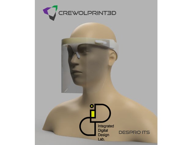 cre 015 visage bouclier masque 03 3D print model - Mito3D