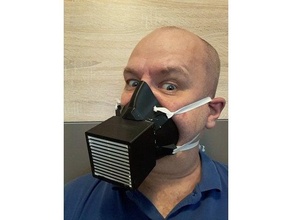 covid hepa mask - protection covid-19 face respirator 3d print model - Mito3D