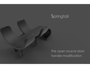 Springtail hands free porta maniglia mod covid 19 covid19 appiattire curva mani libere medico Aperto fonte hardware 3d print model - Mito3D
