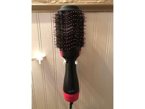 mount revlon one-step hair dryer & volumizer hot air brush clip accessory wall 3d print model - Mito3D