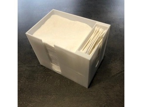 Boite coton banyo Aksesuarlar organizatör tige pamuk pedler swab Kulp destek dağıtmak 3d print model - Mito3D
