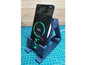 In piedi huawei cp60 qi caricabatterie p30 pro creato freecad Telefono smartphone titolare supporto fili 3d print model - Mito3D
