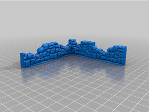28mm tabletop - stone wall 28mmscale landscape miniature gaming terrain wargame wargaming 3d print model - Mito3D