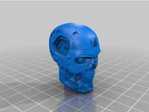 t800 Barbie cranio 3d print model - Mito3D