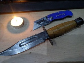 ka bar sostituzione coltello maniglia classico stile kabar marino militare 3d print model - Mito3D