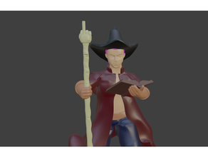 wizard male mini dnd 3d print model - Mito3D