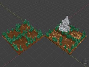 openfoliage 2x2 grass tile dd dnd fantasy openforge tabletop terrain wargame wargaming scenery 3d print model - Mito3D