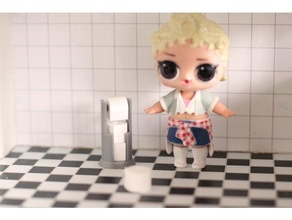 lol surprise toilet paper holder doll house furniture 3d print model - Mito3D