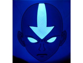 avatar aang guidato luce pannello 3d print model - Mito3D
