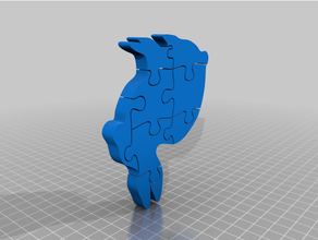 Facile lapin puzzle Pâques Oeuf amusement enfant trébucher bambin jouet jouets 3d print model - Mito3D