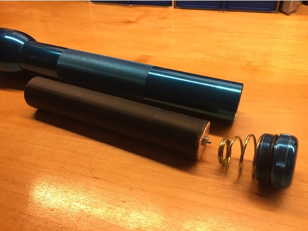 cell adapter 18650 maglite 3D print model - Mito3D