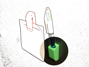kalem Kulp destek mıknatıs porte pastel boya Avec buzdolabı stilo 3d print model - Mito3D