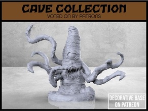 tentacle rock monster - tabletop miniature beasr cave collection dnd dungeons dragons fantasy game gaming mini rpg tenticle 3d print model - Mito3D