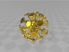 corona calcio virus palla fu fuball 3d print model - Mito3D