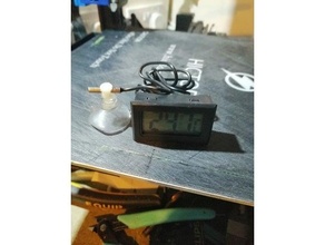 temperature gauge sensor holder fish tank tropical 3d print model - Mito3D