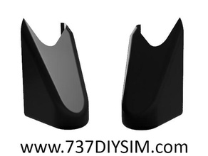 737 lh & rh window trim handle covers handles sim 3d print model - Mito3D