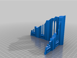 gótico cidade arruinado canto 40k escuro futuro mate equipe 3d print model - Mito3D