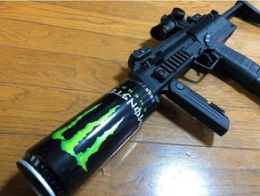 monsterenergy suppressor airsoft accesories attachment parts 3d print model - Mito3D