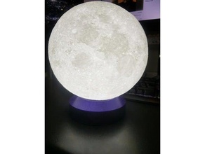 battery operated stand 8 inch moon ikea sekond fitting 3d print model - Mito3D