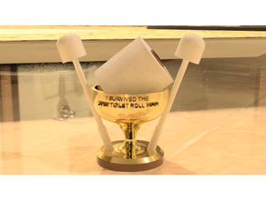 survived 2020 toilet roll war trophy 3d print model - Mito3D