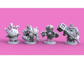 masmorra expansions bosses arcadia quest boardgames dungeon eye fantasy golem monsters mummy orc 3d print model - Mito3D