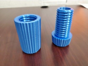 screw container doob toob tube mp3d threaded 3d print model - Mito3D