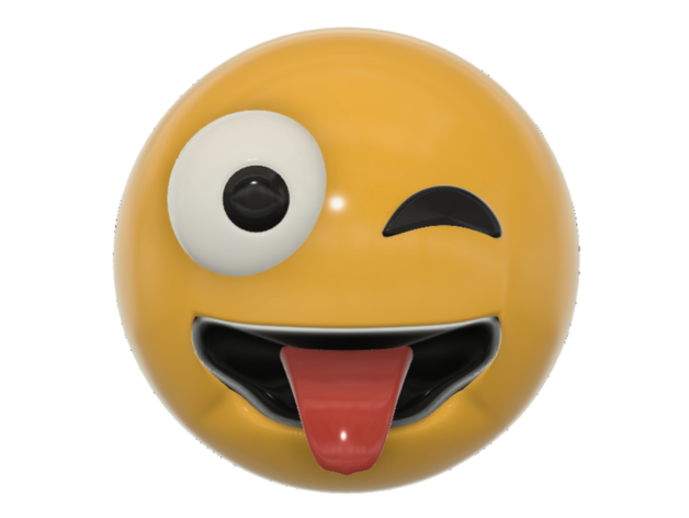 emoji smiley stampabile viso 3D print model - Mito3D