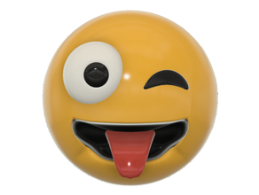 Emoji Smiley emojis druckbar Gesicht 3d print model - Mito3D