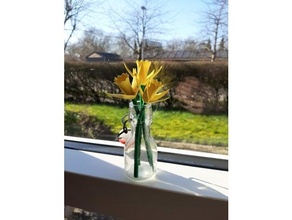 Páscoa lírio Projeto flor verde natureza amarelo 3d print model - Mito3D