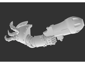 disgusting resilient plasma pistol arm 3d print model - Mito3D