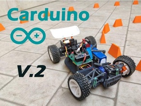 carduino v2 arduino basato rc macchina 3dprintable spazzole design Fai elettronica facile ingegneria veloce corsa robot sg90 sospensione ruote Wi Fi 3d print model - Mito3D